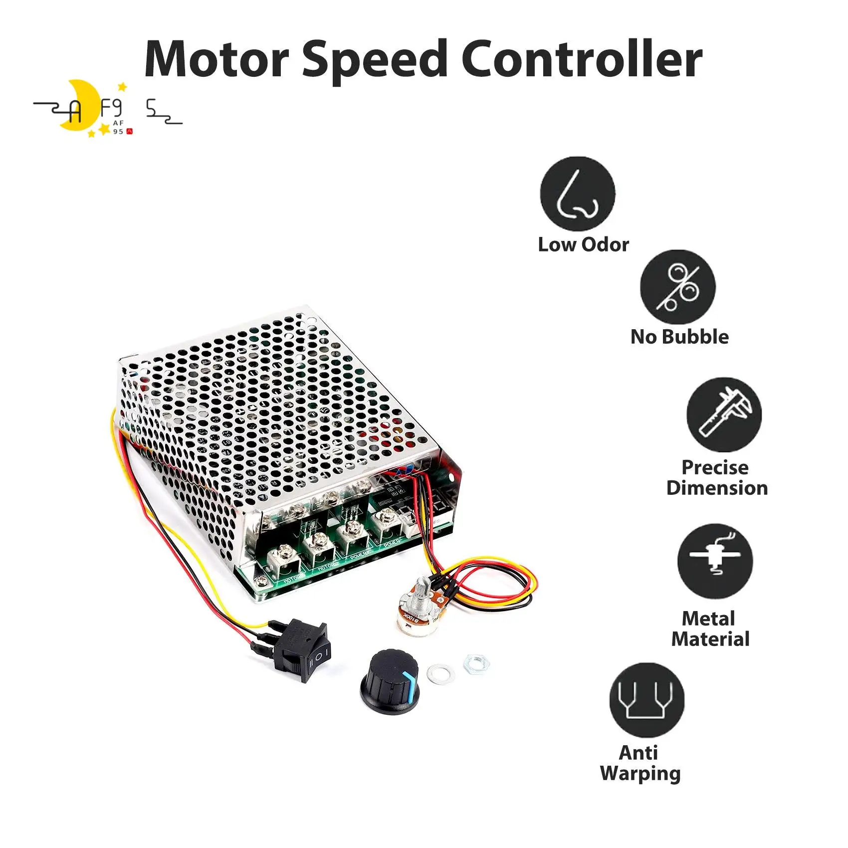 Контроллер скорости двигателя AF95-DC 10-55В 100А 3000Вт с реверсивным управлением ШИМ, контроллер прямого и обратного хода
Контроллер скорости двигателя AF95-DC 10-55В 100А 3000Вт с реверсивным управлением ШИМ, контроллер прямого и обратного хода