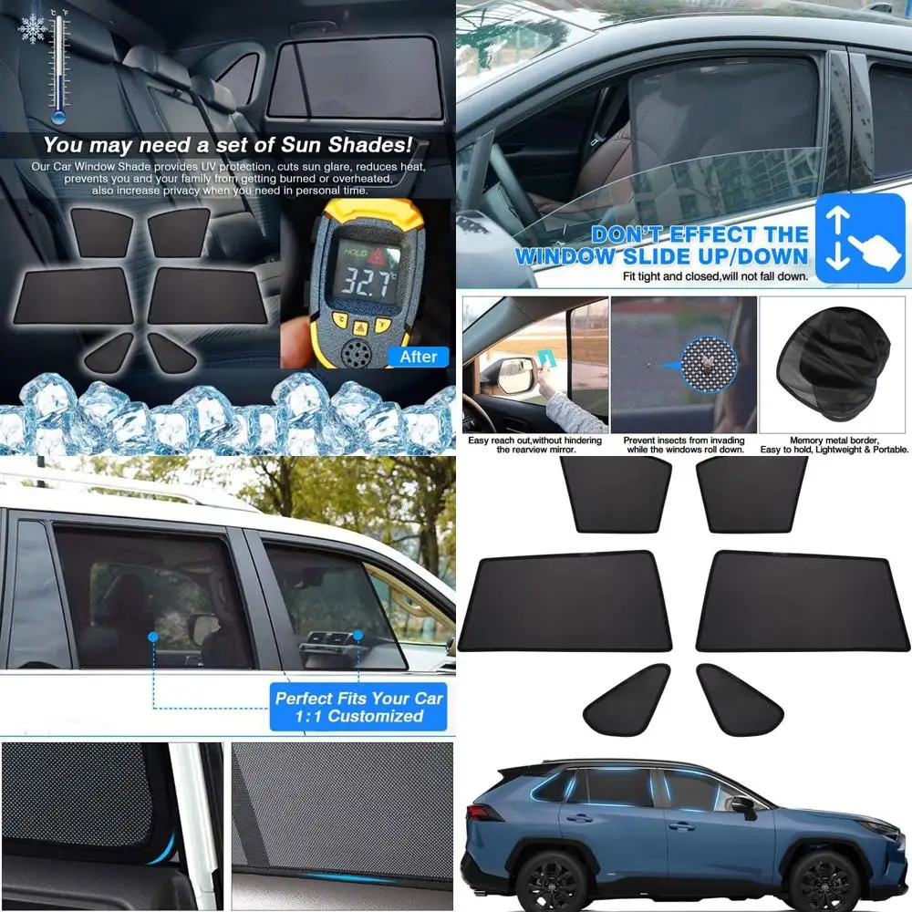 Tailored Side Window Tint for Toyota RAV4 2019-2024, 2025-6 Pack, 100% Light Blocking Car Privacy Curtains for Baby, Camping, Na
Tailored Side Window Tint for Toyota RAV4 2019-2024, 2025-6 Pack, 100% Light Blocking Car Privacy Curtains for Baby, Camping, Na