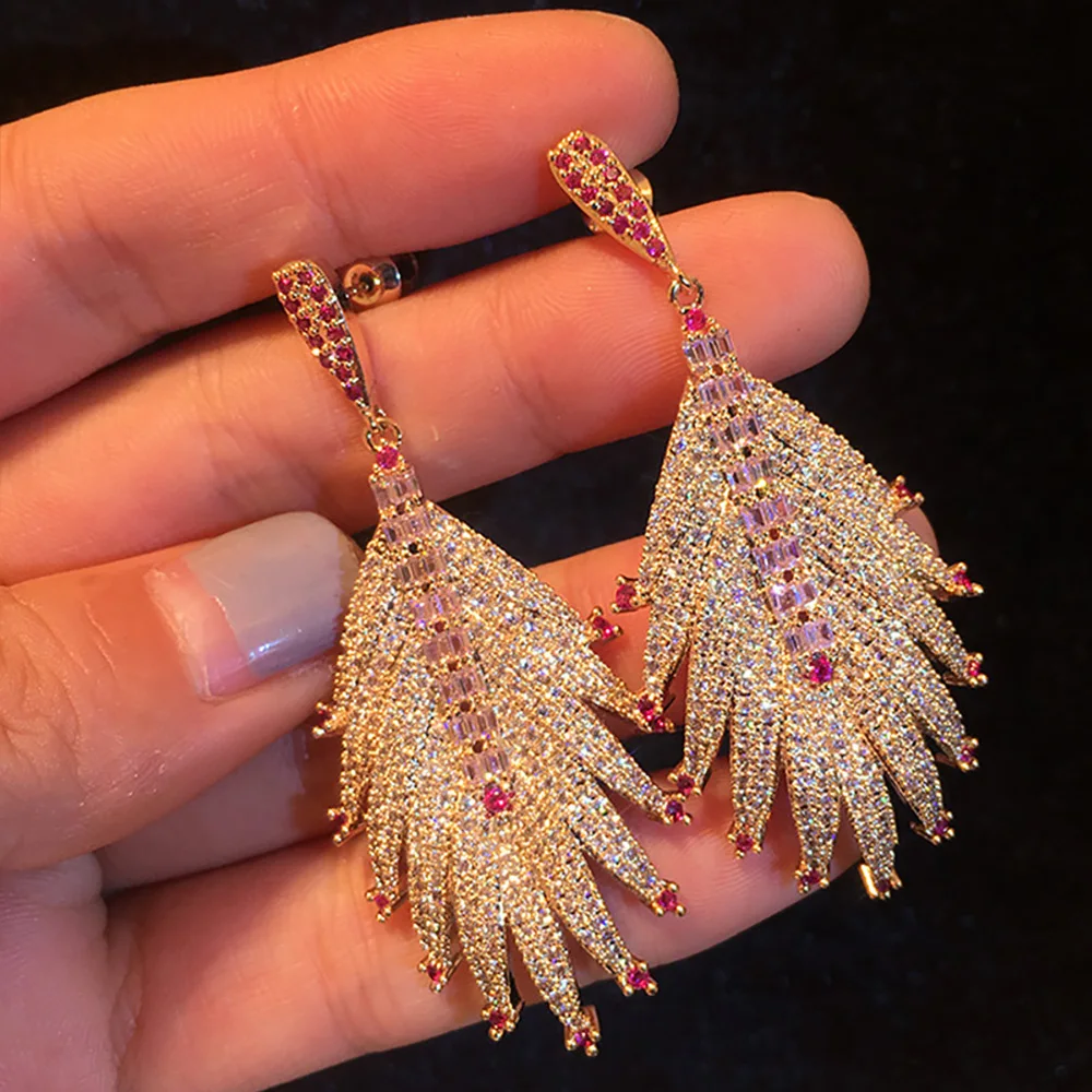 Missvikki Shiny Feather Pendant Drop Earrings Oversize Ladys Long Geometric Dangle Earrings for Women Fashion Jewelry Gifts
Missvikki Shiny Feather Pendant Drop Earrings Oversize Ladys Long Geometric Dangle Earrings for Women Fashion Jewelry Gifts