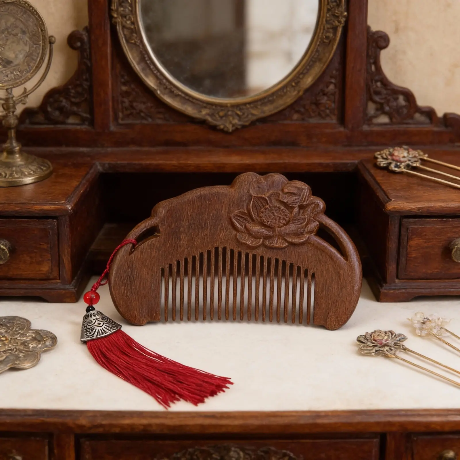 Handmade Sandalwood Wood Hair Comb Wide Tooth Natural Carved Vintage Pocket Comb For Women Men Portable Travel Size Anti Static
Handmade Sandalwood Wood Hair Comb Wide Tooth Natural Carved Vintage Pocket Comb For Women Men Portable Travel Size Anti Static