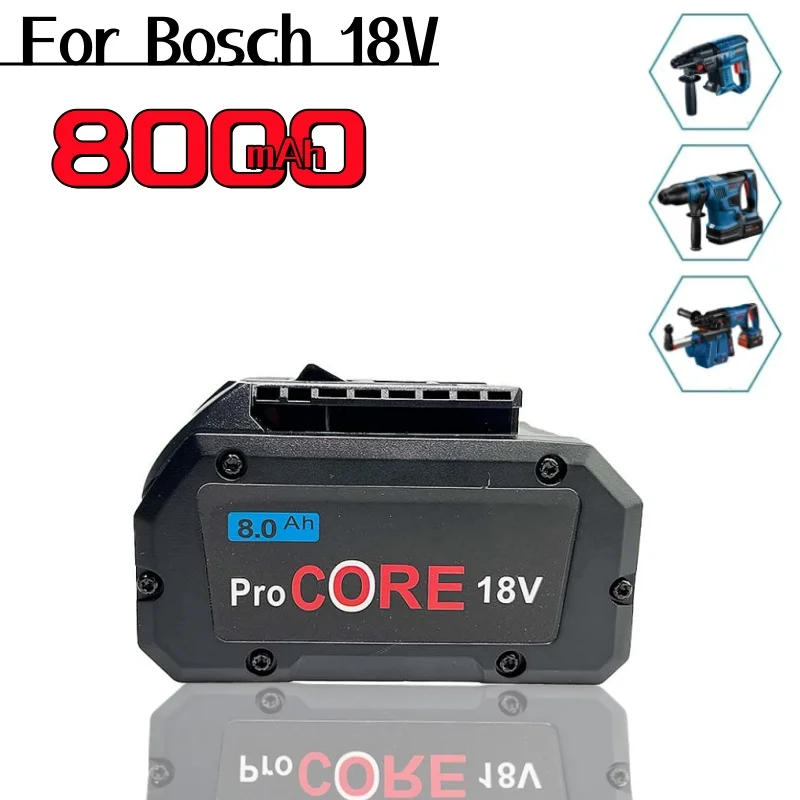 18V 8000mAh ProCORE Ersatz Batterie for Bosch Professionelle System Cordless Werkzeuge BAT609 BAT618 GBA18V80 21700 Zelle
18V 8000mAh ProCORE Ersatz Batterie for Bosch Professionelle System Cordless Werkzeuge BAT609 BAT618 GBA18V80 21700 Zelle