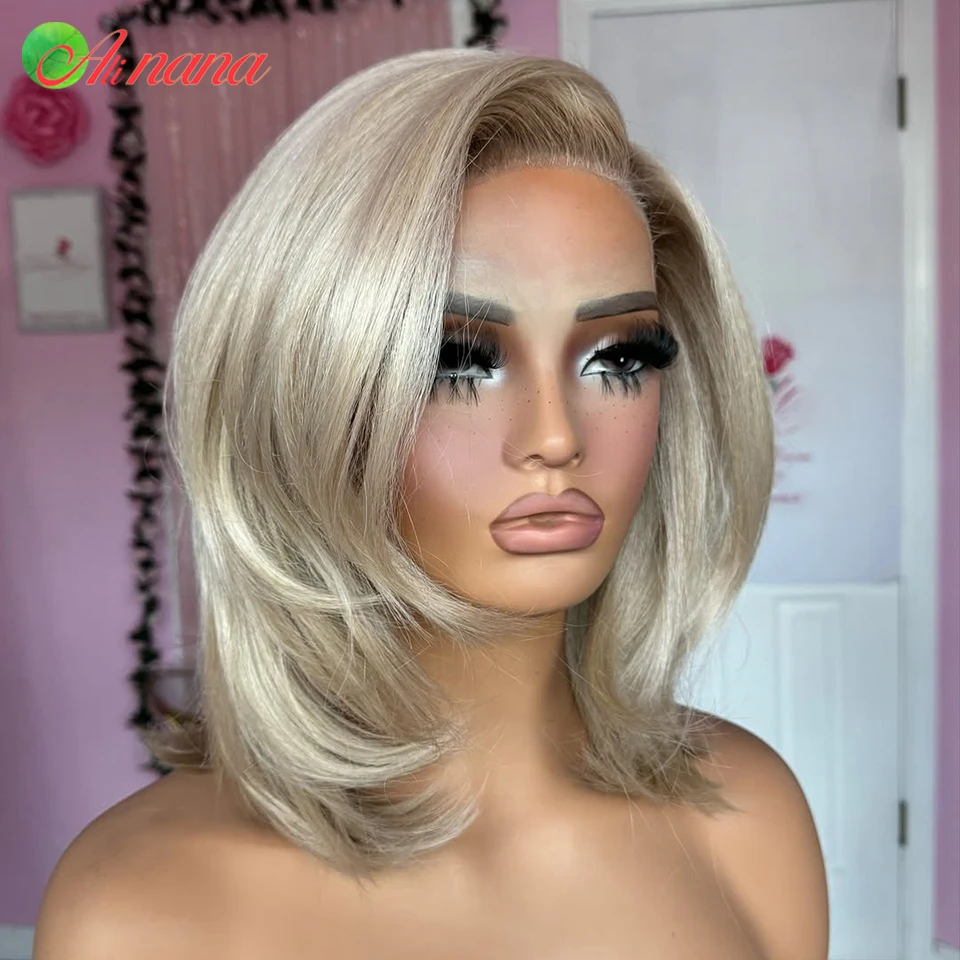 Short Bob Wig 13x4 Lace Frontal Wigs Ash Blonde Colored 180% Density Remy Wavy Human Hair Wigs For Women Body Wave Hairstyle
Short Bob Wig 13x4 Lace Frontal Wigs Ash Blonde Colored 180% Density Remy Wavy Human Hair Wigs For Women Body Wave Hairstyle