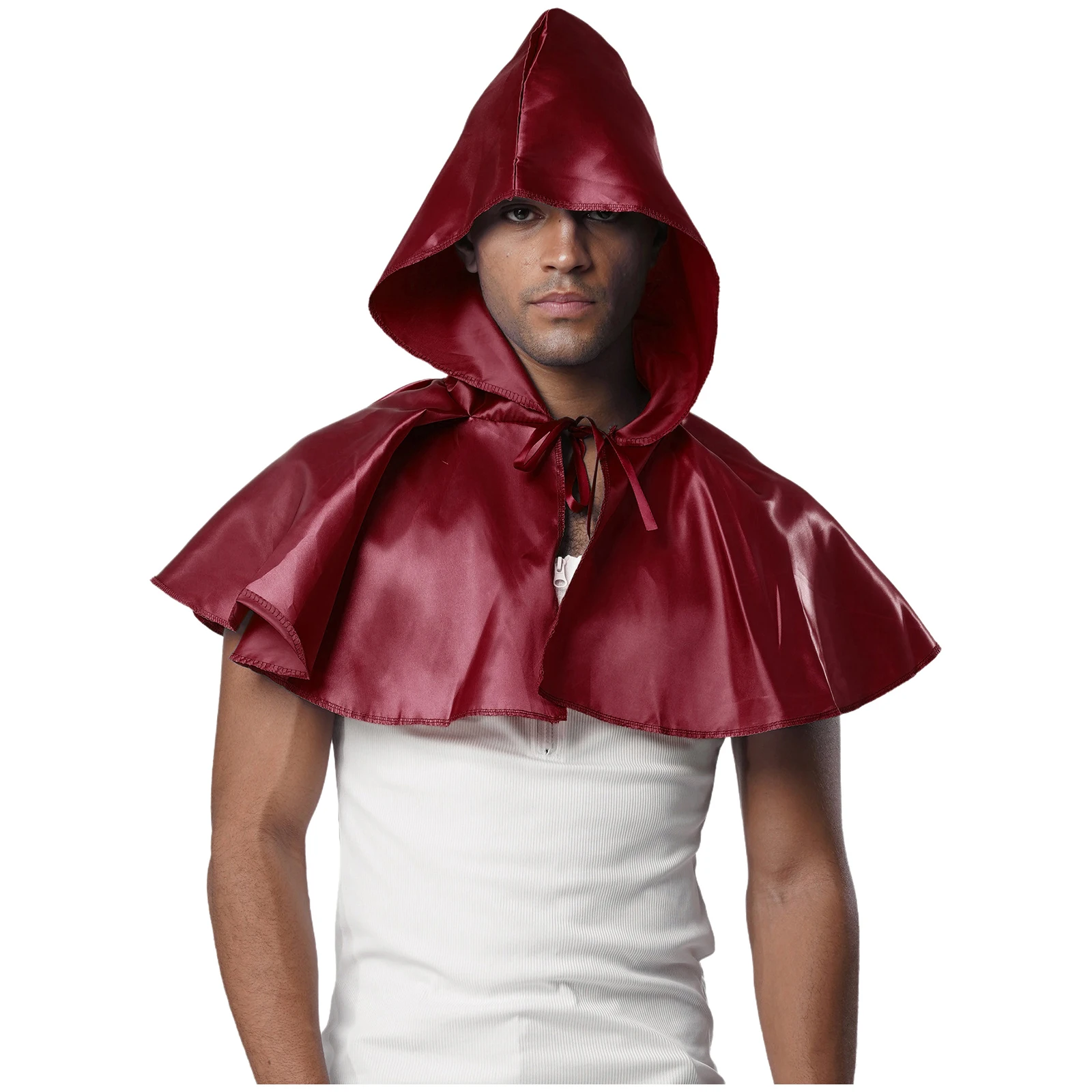 Мужской костюм для косплея «Жнец смерти» на Хэллоуин, средневековый плащ вампира-волшебника с капюшоном, завязывающая спереди, атласная накидка, шаль на плечо в стиле ретро
Мужской костюм для косплея «Жнец смерти» на Хэллоуин, средневековый плащ вампира-волшебника с капюшоном, завязывающая спереди, атласная накидка, шаль на плечо в стиле ретро