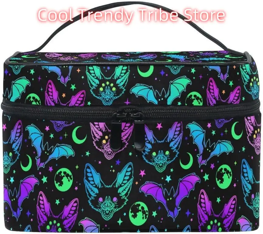 Makeup Bags, Gothic Bats Moons and Stars Makeup Organizer Bags Toiletry Bag Box Travel Cosmetic Bag Make Up Train Case for Women
Makeup Bags, Gothic Bats Moons and Stars Makeup Organizer Bags Toiletry Bag Box Travel Cosmetic Bag Make Up Train Case for Women