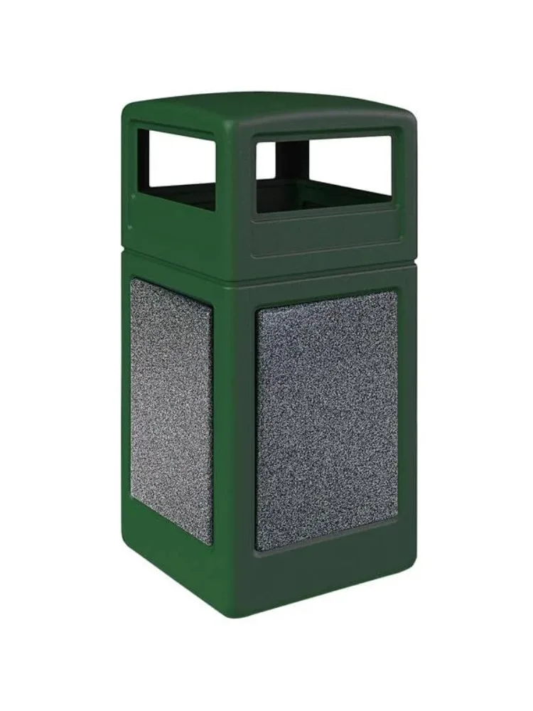 Green Square Trash Receptacle with Pepperstone Panels and Dome Lid, Commercial Garbage Bin, Indoor and Outdoor Waste R
Green Square Trash Receptacle with Pepperstone Panels and Dome Lid, Commercial Garbage Bin, Indoor and Outdoor Waste R