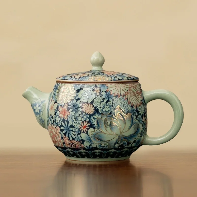 LH teapot Tianqing Ru kiln blue and white opening piece household enamel color kung fu tea set
LH teapot Tianqing Ru kiln blue and white opening piece household enamel color kung fu tea set