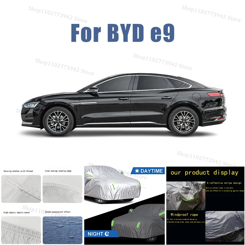 Black Silvery Scratch-Resistant Car Cover - Dustproof & Sun-Resistant, Comprehensive Protection For BYD e9 Outdoor Parking
Black Silvery Scratch-Resistant Car Cover - Dustproof & Sun-Resistant, Comprehensive Protection For BYD e9 Outdoor Parking