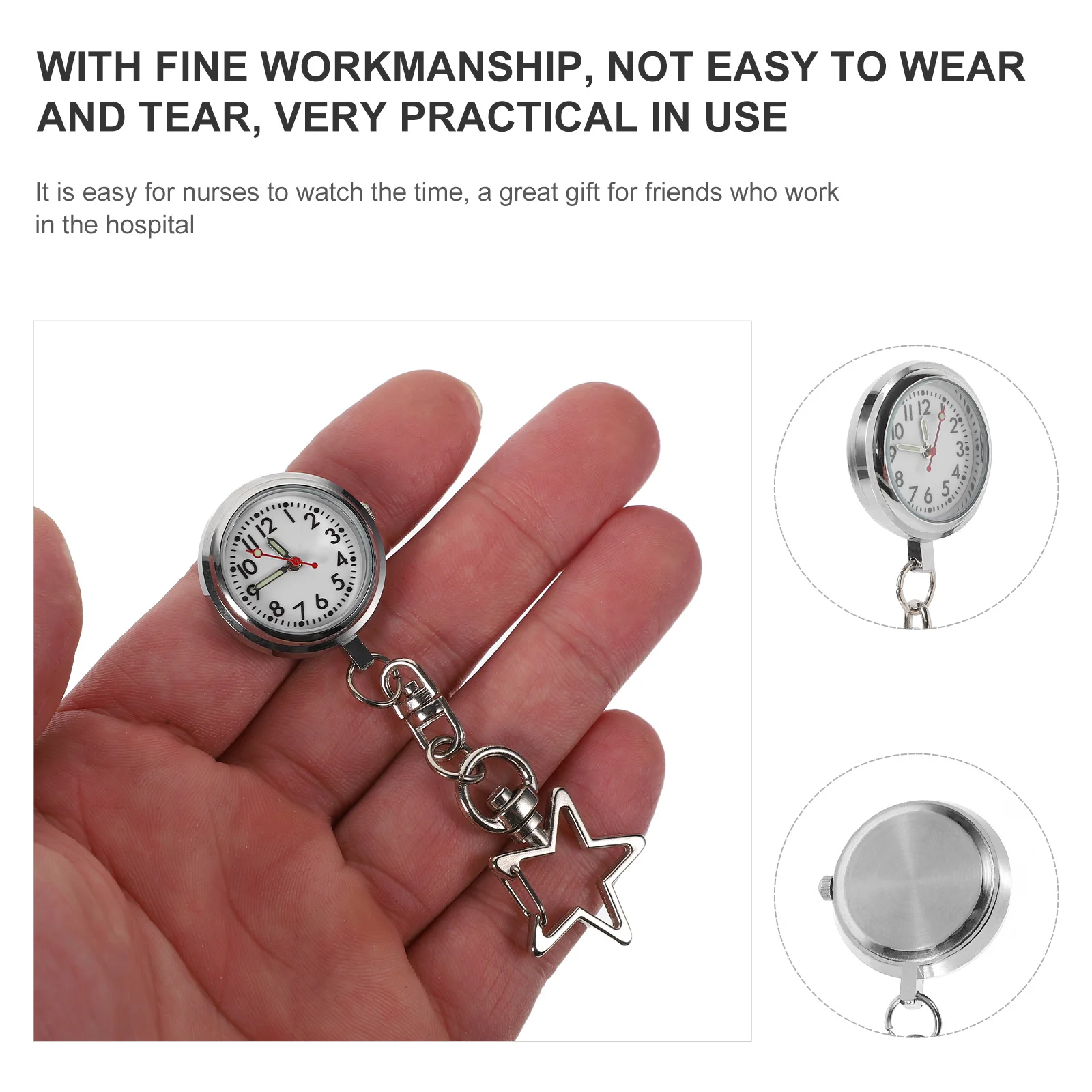 Lightweight Nurses Watch Practical Durable Simple Design High Quality Alloy Material Portable Easy Carry Doctors Nurses Hospital
Lightweight Nurses Watch Practical Durable Simple Design High Quality Alloy Material Portable Easy Carry Doctors Nurses Hospital