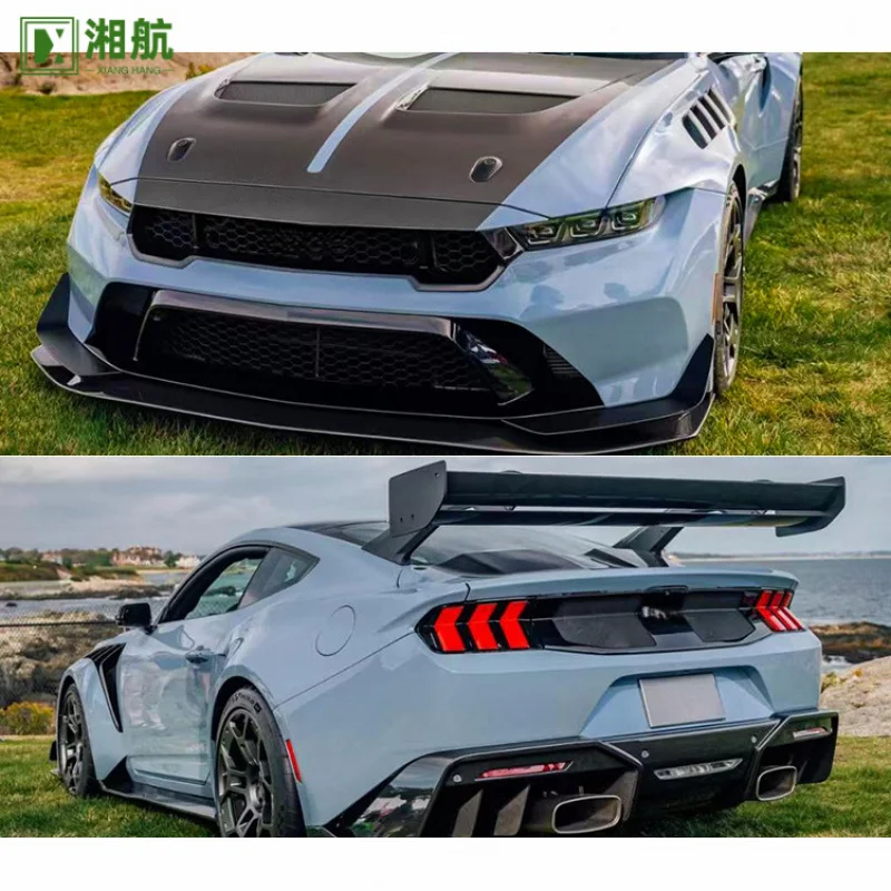 Подходит для Ford Mustang 14-24, модифицированный комплект из углеродного волокна GTD, передний задний бампер, широкий спойлер на корпус
Подходит для Ford Mustang 14-24, модифицированный комплект из углеродного волокна GTD, передний задний бампер, широкий спойлер на корпус