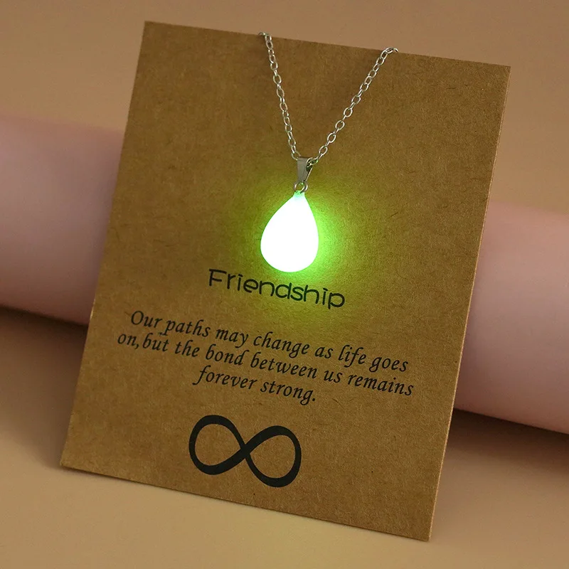 New Trendy Blue Luminous Arrow Water Drop Heart Cross Hollow Luminous Shaped Pendant Necklace for Women Men Party Jewelry Gifts
New Trendy Blue Luminous Arrow Water Drop Heart Cross Hollow Luminous Shaped Pendant Necklace for Women Men Party Jewelry Gifts