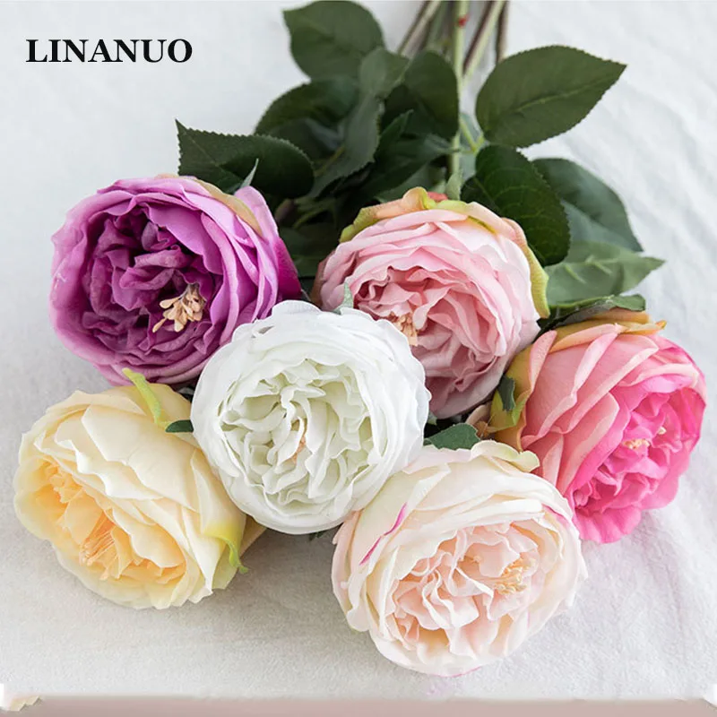 Real Touch Big Rose Artificial Flowers Branch Austin Rose Flowers for Bridal Bouquet Wedding Home Living Room Party Table Decor
Real Touch Big Rose Artificial Flowers Branch Austin Rose Flowers for Bridal Bouquet Wedding Home Living Room Party Table Decor