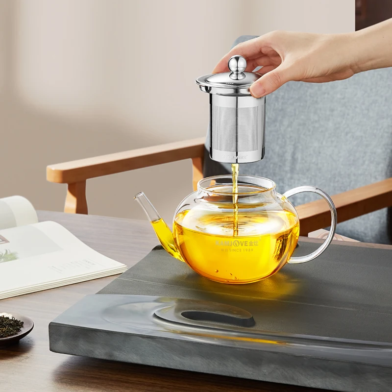 KAMJOVE Classic Glass Tea Pot With Filter Multiple Capacity Options Available 350ml/360ml/450ml/500ml/600ml/800ml/1.2L Teapot
KAMJOVE Classic Glass Tea Pot With Filter Multiple Capacity Options Available 350ml/360ml/450ml/500ml/600ml/800ml/1.2L Teapot