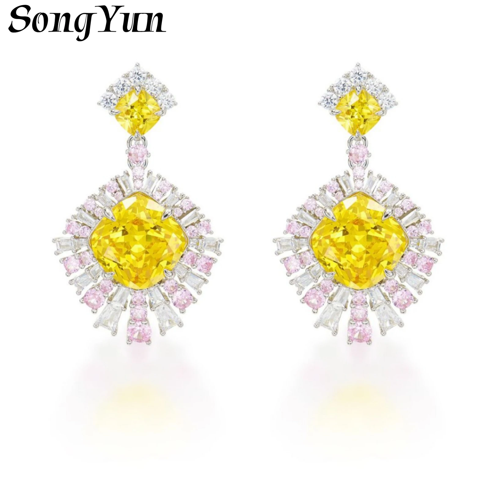 SY Luxury Jewelry Ice Flower Yellow Diamond Earrings 925 Silver Contrasting Color Set For Women'S Daily Commuting Earrings
SY Luxury Jewelry Ice Flower Yellow Diamond Earrings 925 Silver Contrasting Color Set For Women'S Daily Commuting Earrings