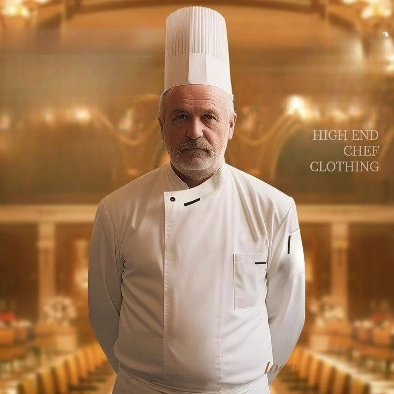 Оригинальный высококачественный комбинезон шеф-повара с длинными и короткими рукавами, белая и черная одежда шеф-повара для выпечки в отеле 
Оригинальный высококачественный комбинезон шеф-повара с длинными и короткими рукавами, белая и черная одежда шеф-повара для выпечки в отеле