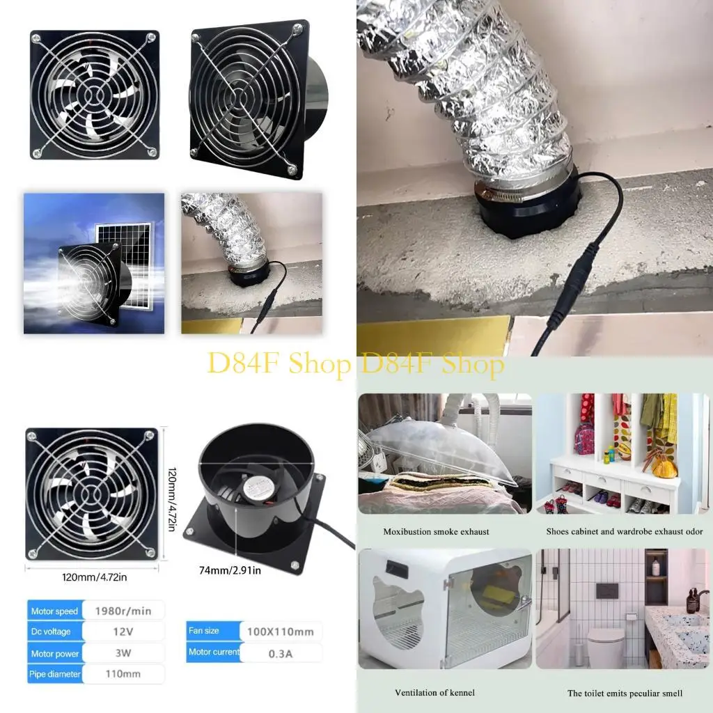 D84F Duct Fan 12V Adjustable Speed Motor Suitable For 3D Printer Enclosure Bathroom Ventilation Workshop Air Circulation
D84F Duct Fan 12V Adjustable Speed Motor Suitable For 3D Printer Enclosure Bathroom Ventilation Workshop Air Circulation