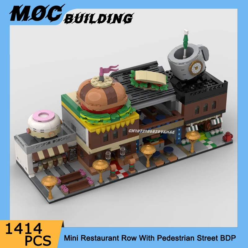 MOC Building Blocks City Series Mini Restaurant Pedestrian Row Model Creative Street View Toys DIY Assemble Bricks Xmas Gifts
MOC Building Blocks City Series Mini Restaurant Pedestrian Row Model Creative Street View Toys DIY Assemble Bricks Xmas Gifts