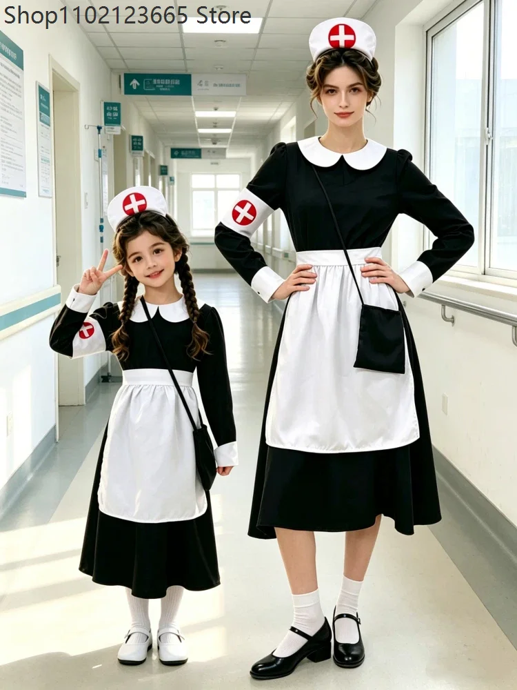 Padres E Hijos Doctor Maid Costume Enfant Halloween Party Stage Performance Adult Role-playing Nurse Maid Black White Dress 2026
Padres E Hijos Doctor Maid Costume Enfant Halloween Party Stage Performance Adult Role-playing Nurse Maid Black White Dress 2026