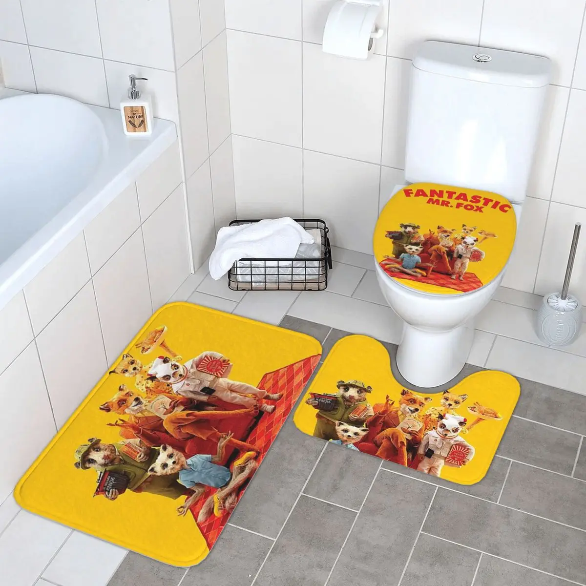 Фантастический постер фильма «Мистер Фокс», 3-х предметный коврик для ванной, набор для ванной комнаты, крышка для унитаза, домашний декор, нескользящий ковер, напольный коврик
Фантастический постер фильма «Мистер Фокс», 3-х предметный коврик для ванной, набор для ванной комнаты, крышка для унитаза, домашний декор, нескользящий ковер, напольный коврик