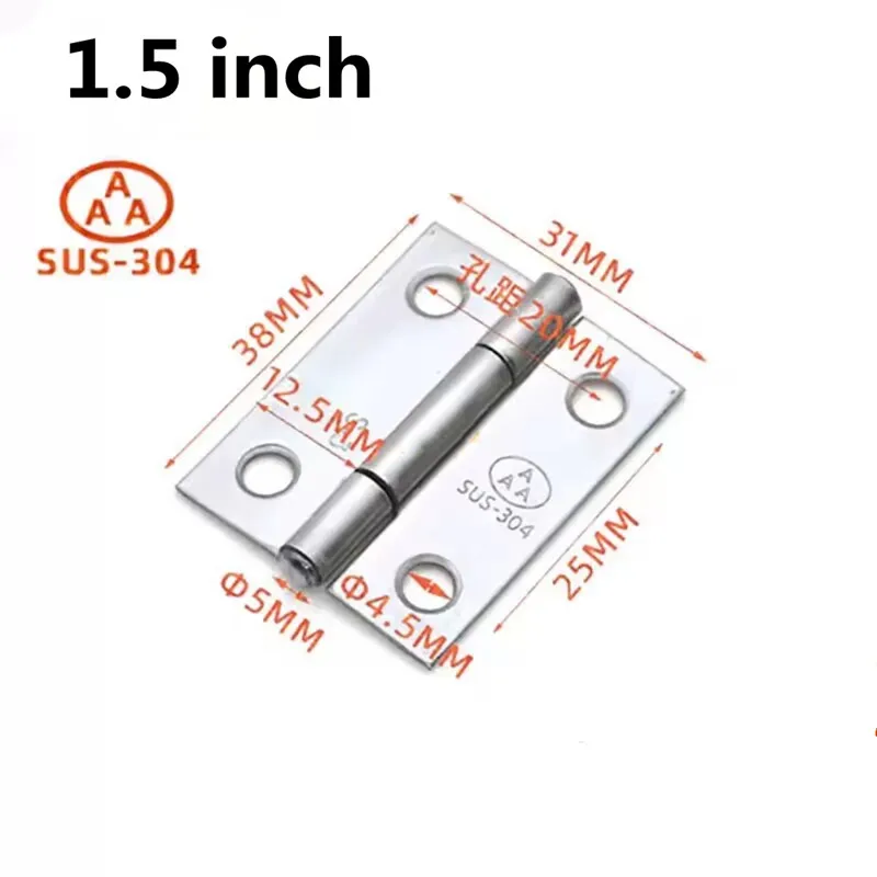 2PCS Stainless Steel 3A1.5 Inch Furniture Hinge Hinge Length Is about 38mm Width 30.5mm Thickness 1.05mm Suitable for Doors
2PCS Stainless Steel 3A1.5 Inch Furniture Hinge Hinge Length Is about 38mm Width 30.5mm Thickness 1.05mm Suitable for Doors