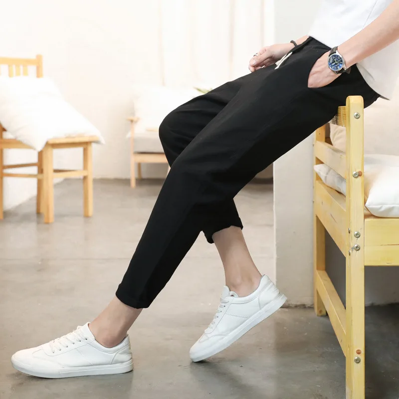 Men's Ninth Pants Summer Korean Style Trendy Loose Casual Pants Skinny Cotton Linen Harem Pants Men's Pants
Men's Ninth Pants Summer Korean Style Trendy Loose Casual Pants Skinny Cotton Linen Harem Pants Men's Pants
