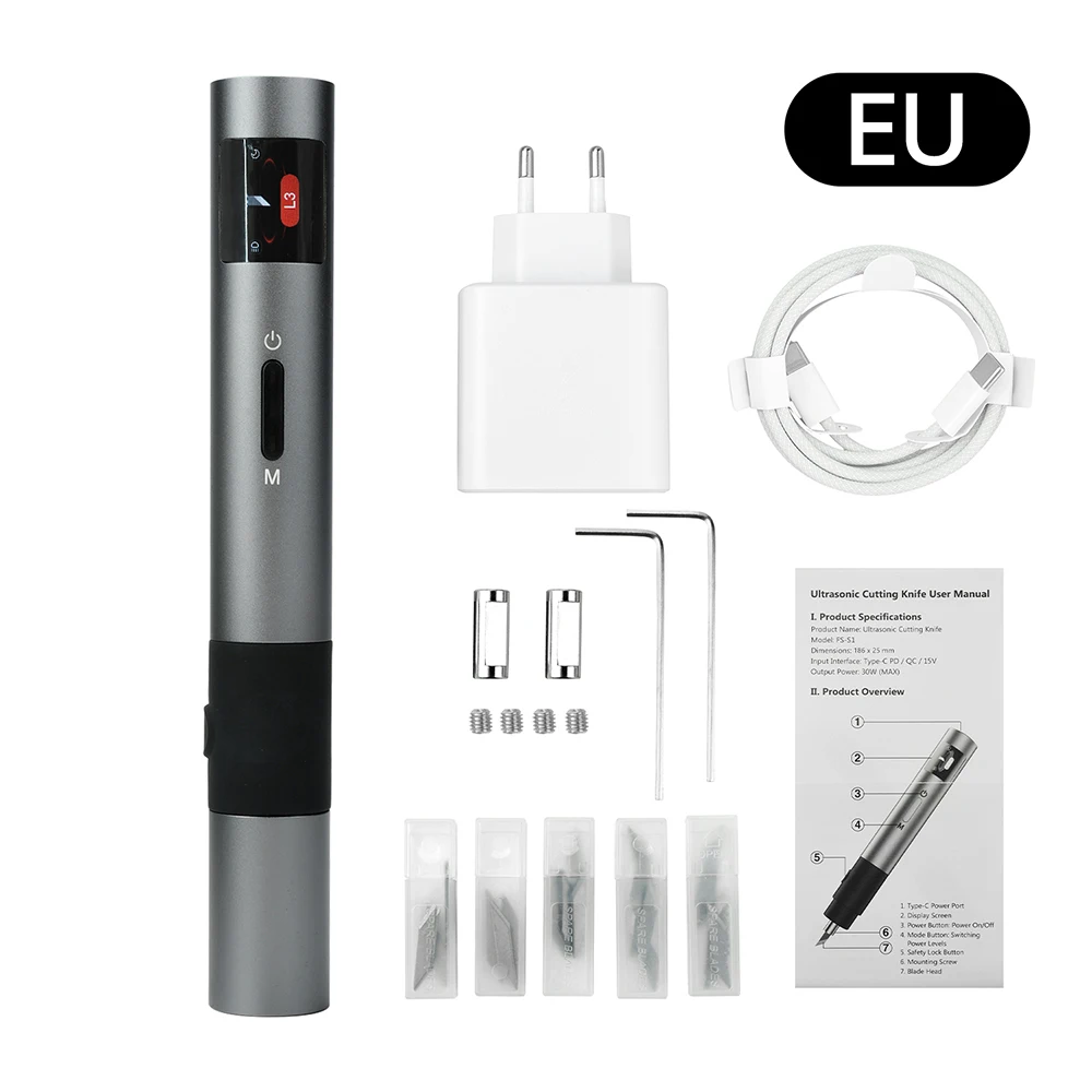 FS-F1 DC12V Ultrasonic Cutter Knife Electric Engraving DIY Cutters Multi-Function Hand Tool for PVC Wood Cutting
FS-F1 DC12V Ultrasonic Cutter Knife Electric Engraving DIY Cutters Multi-Function Hand Tool for PVC Wood Cutting