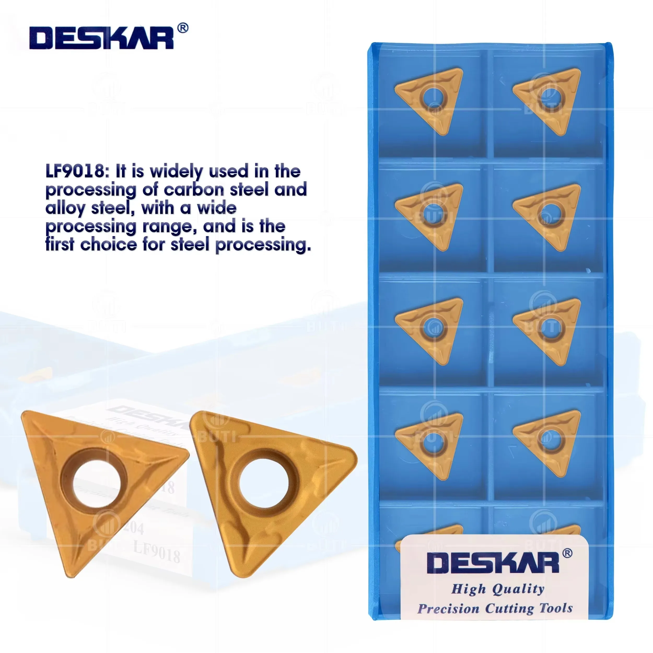 DESKAR 100% Original Turning Blades TCMT110204 TCMT110208 LF9018 Numerical Control Lathe Carbide Inserts Cutting Tools Material
DESKAR 100% Original Turning Blades TCMT110204 TCMT110208 LF9018 Numerical Control Lathe Carbide Inserts Cutting Tools Material