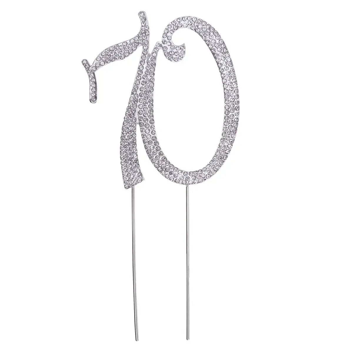 Cake Topper 70 Happy Birthday Decorations Silver Rhinestone Large Number Anniversary Reusable Alloy Cake Decor
Cake Topper 70 Happy Birthday Decorations Silver Rhinestone Large Number Anniversary Reusable Alloy Cake Decor