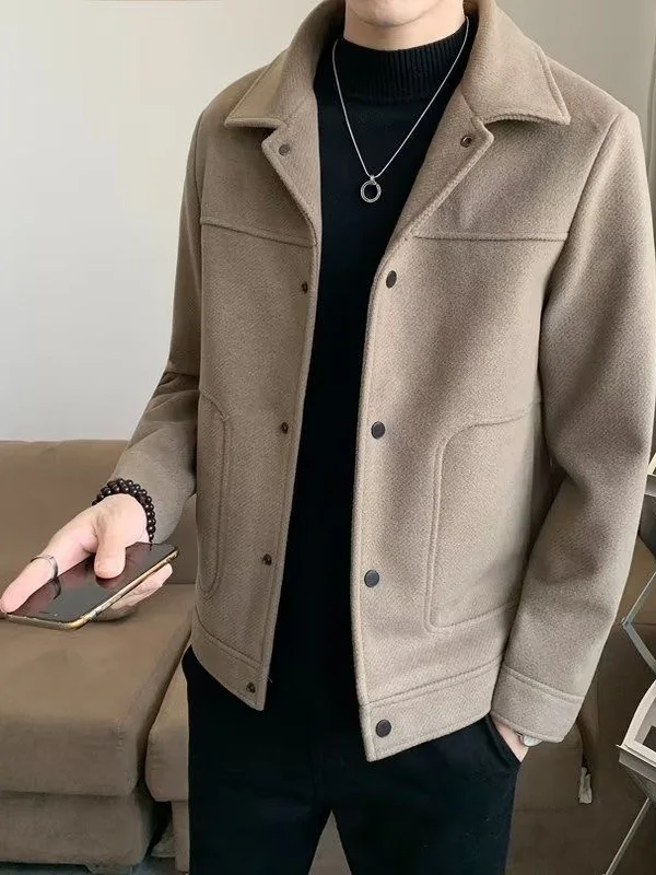 Мужская шерстяная куртка Slim Fit ort Sle, осенне-зимнее модное пальто с отложным воротником, молодежное повседневное износостойкое пальто
Мужская шерстяная куртка Slim Fit ort Sle, осенне-зимнее модное пальто с отложным воротником, молодежное повседневное износостойкое пальто