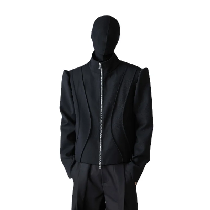 Куртка Techwear Мужская/женская короткая с воротником-стойкой, дизайнерская Повседневная Верхняя одежда с прострочкой, черного цвета, на осень
Куртка Techwear Мужская/женская короткая с воротником-стойкой, дизайнерская Повседневная Верхняя одежда с прострочкой, черного цвета, на осень