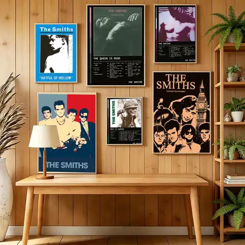 British Rock Band The S-Smiths Poster HD Self Adhesive Wall Mural Stickers Decals for Bedroom Living Room Home Decor Gift