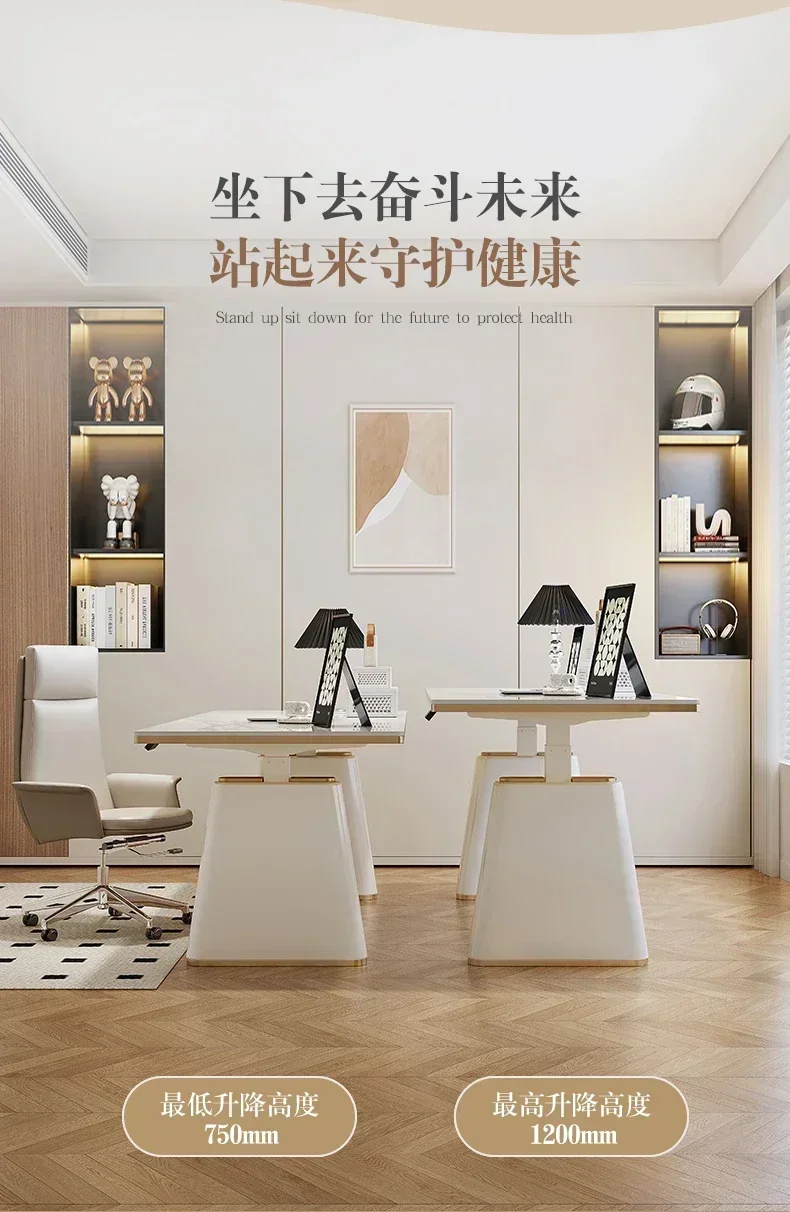 Электрический регулируемый по высоте стол из каменной плиты в стиле Light Luxury: простой, современный, для дома
Электрический регулируемый по высоте стол из каменной плиты в стиле Light Luxury: простой, современный, для дома