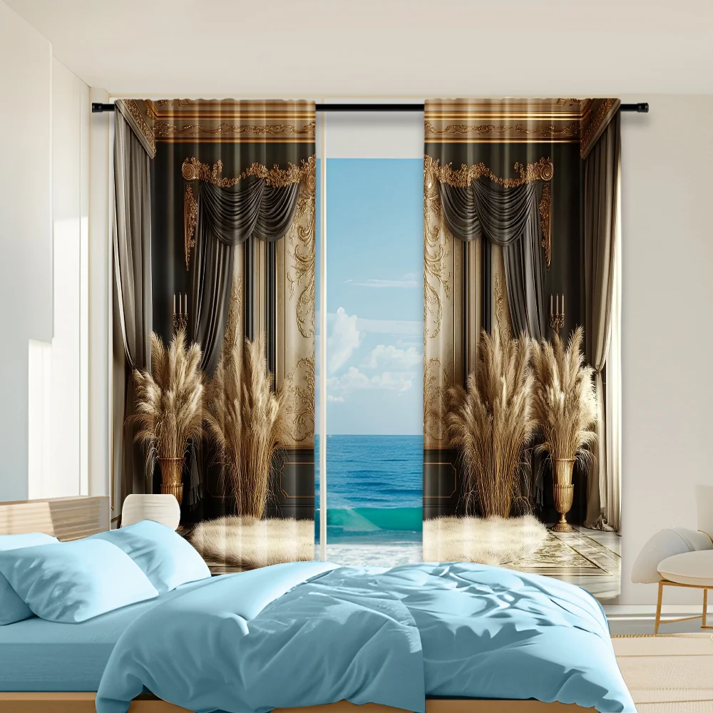 2 pcs, versatile polyester transparent curtains for home decoration European Vintage for use in bedrooms and living rooms
2 pcs, versatile polyester transparent curtains for home decoration European Vintage for use in bedrooms and living rooms