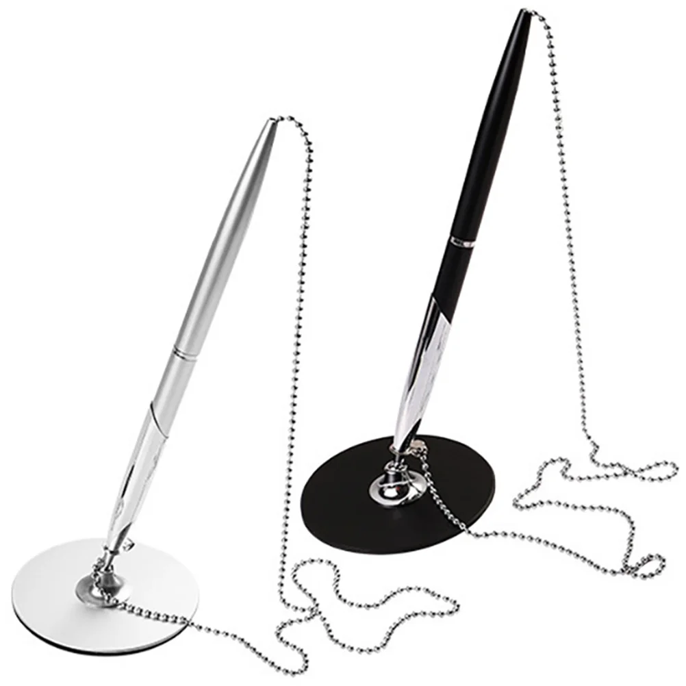 2pcs Metal Sign Chain Design Office Signature Pen Vertical Table Stand Wear-Resistant Business Sign Pens Smooth Writing Desktop
2pcs Metal Sign Chain Design Office Signature Pen Vertical Table Stand Wear-Resistant Business Sign Pens Smooth Writing Desktop