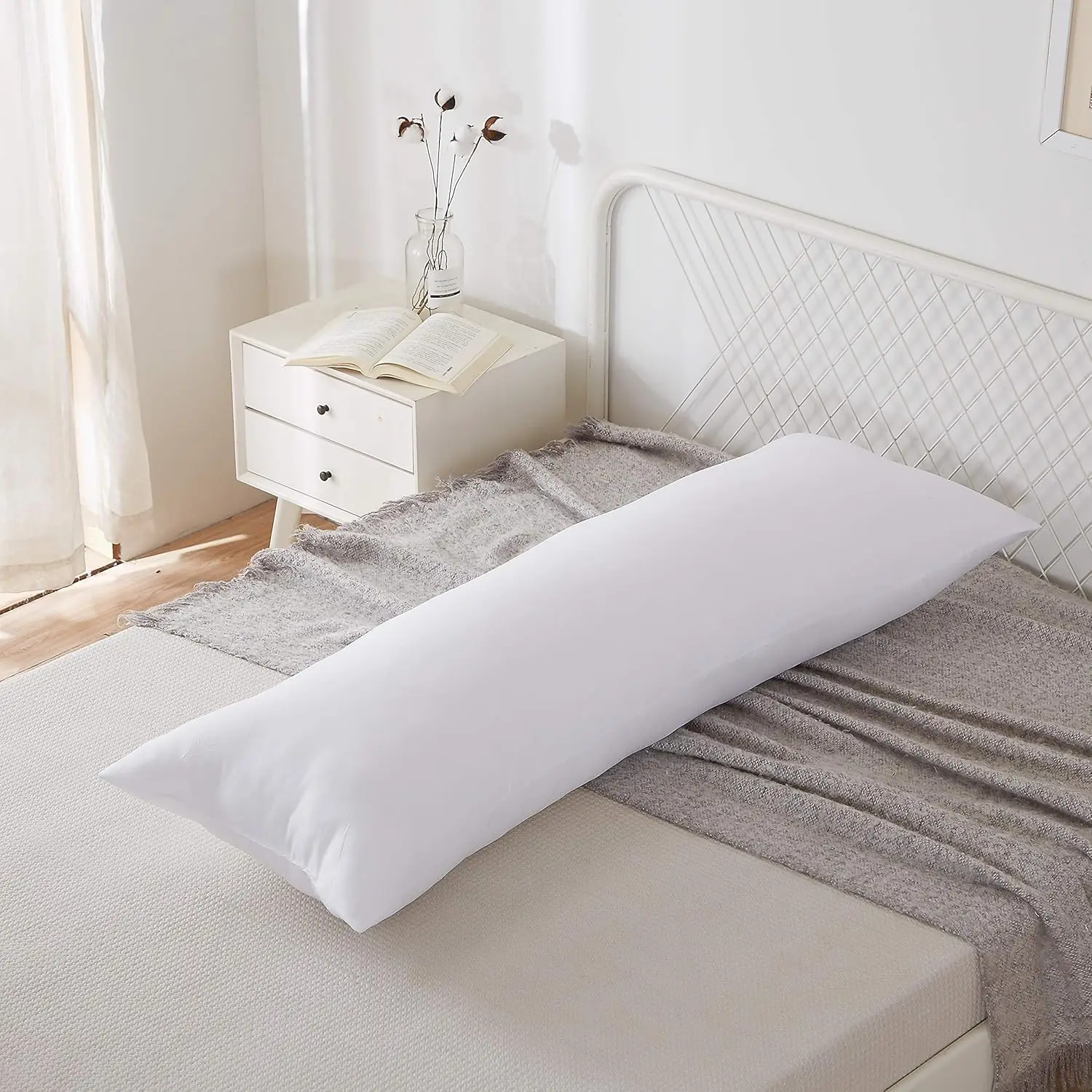 Подушка-вкладыш Acanva Fluffy Bed для сна на боку, удлиненная, 20 x 72 дюйма, белая
Подушка-вкладыш Acanva Fluffy Bed для сна на боку, удлиненная, 20 x 72 дюйма, белая
