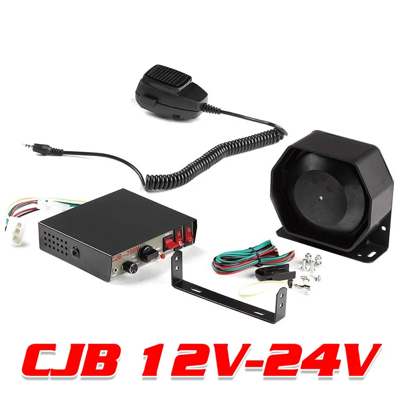 Vehicle Warning Horn Car Police Siren Speaker 200W 8 Loud Sound Hand Microphone Emergency Alarm System DC 12V 24V
Vehicle Warning Horn Car Police Siren Speaker 200W 8 Loud Sound Hand Microphone Emergency Alarm System DC 12V 24V