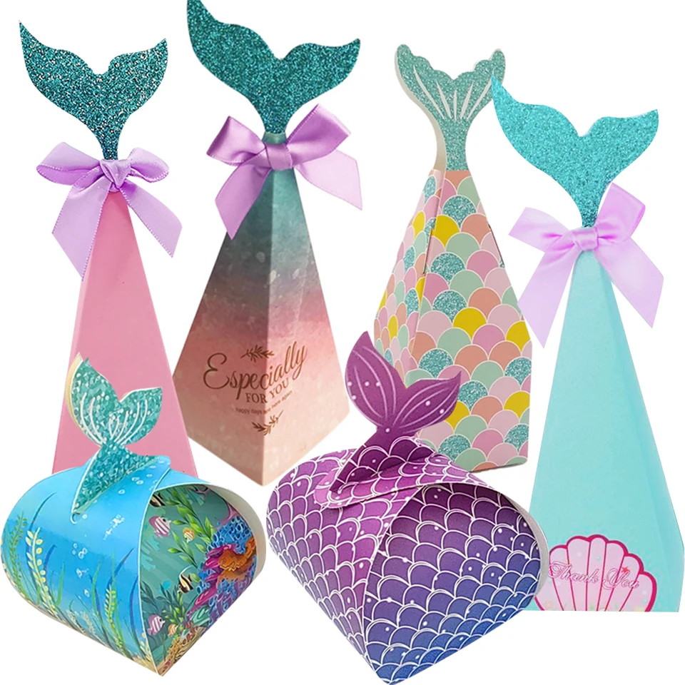 5PCS Mermaid Tail Candy Paper Boxes Cookies Packaging Boxes for Kids Birthday Party Decoration Wedding Candy Box Supples
5PCS Mermaid Tail Candy Paper Boxes Cookies Packaging Boxes for Kids Birthday Party Decoration Wedding Candy Box Supples