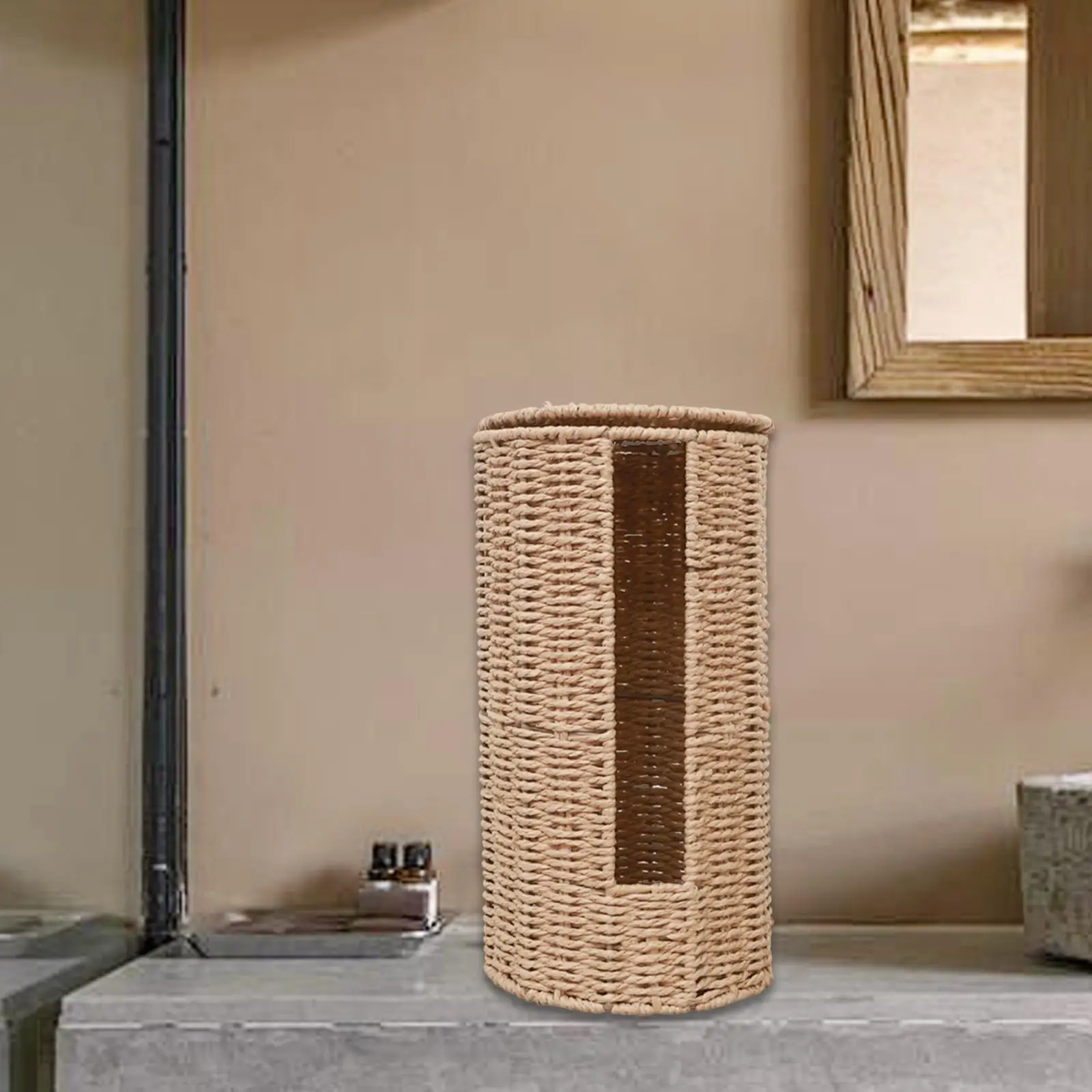 Imitation Rattan Storage Basket Bathroom Organizer Organizing Handmade Laundry Basket Container Bin for Kitchen Room
Imitation Rattan Storage Basket Bathroom Organizer Organizing Handmade Laundry Basket Container Bin for Kitchen Room