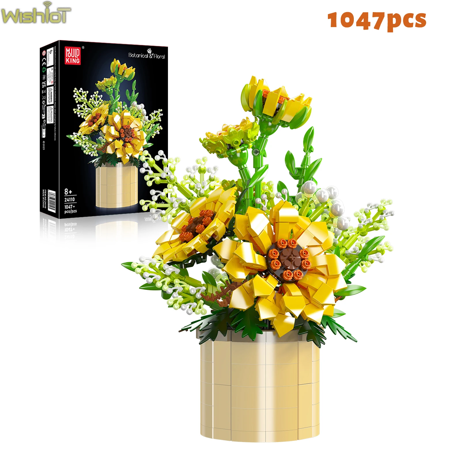 Mould King 24110 Sunflower Building Blocks Potted Plants Simulation Flower Bouquets Home Decor Kids Assembly Toys Girls Gifts
Mould King 24110 Sunflower Building Blocks Potted Plants Simulation Flower Bouquets Home Decor Kids Assembly Toys Girls Gifts