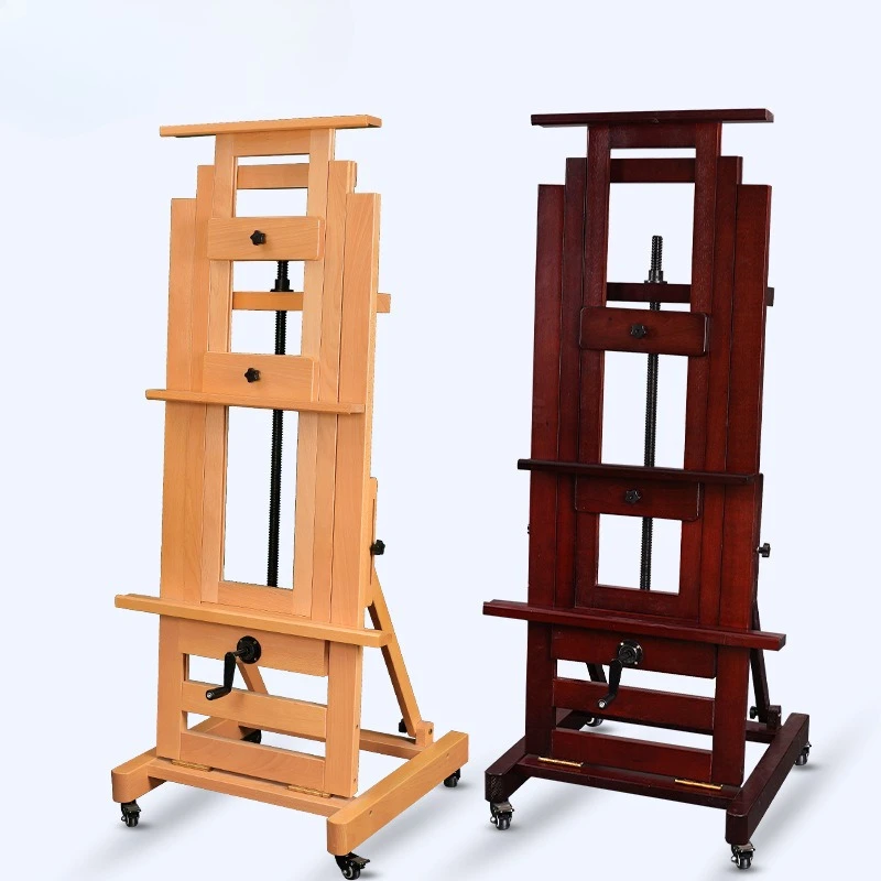 Beech solid wood double rocker hand crank large oil painting easel
Beech solid wood double rocker hand crank large oil painting easel