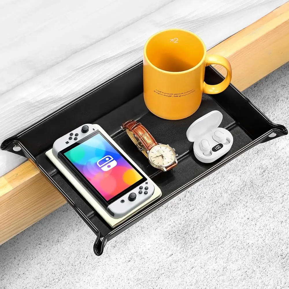 Bedside Shelf For Bed, Pu Leather Bed Tray For College Dorm Room Entials For Girl & Guys, Bed Shelf For Top Bunk, Clip On
Bedside Shelf For Bed, Pu Leather Bed Tray For College Dorm Room Entials For Girl & Guys, Bed Shelf For Top Bunk, Clip On
