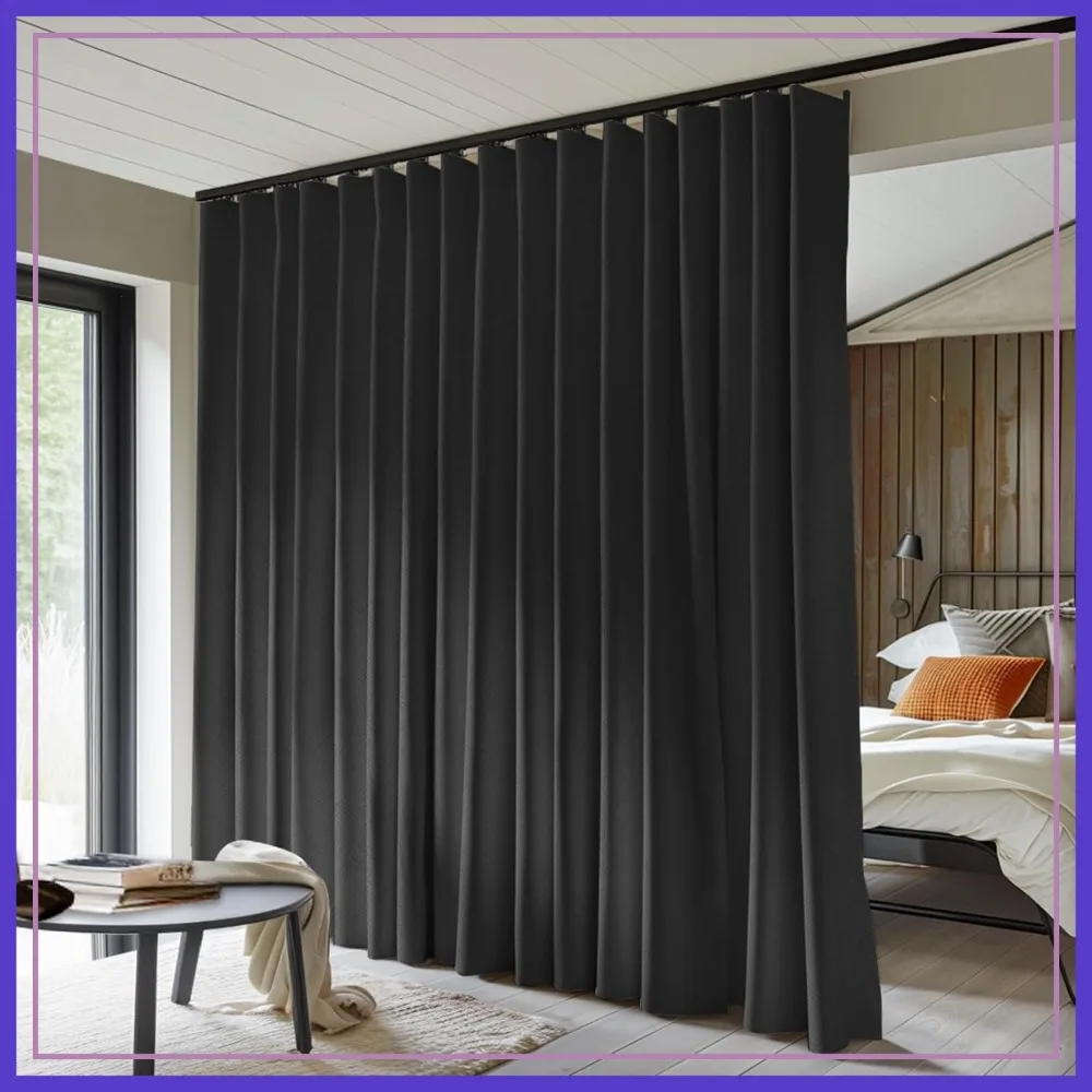 Total Blackout Room Divider Curtains, Thermal Insulated Noise Reduction, 10 ft x 7 ft, Black
Total Blackout Room Divider Curtains, Thermal Insulated Noise Reduction, 10 ft x 7 ft, Black