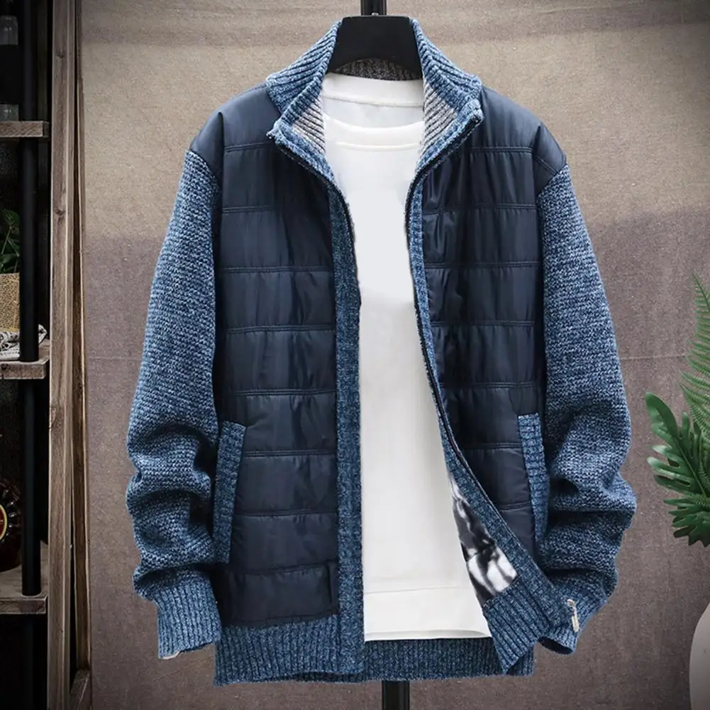 Solid Color Men Coat Stylish Men's Sweater Coat with Stand Collar Zipper Placket for Autumn Winter Fashion Men Jacket
Solid Color Men Coat Stylish Men's Sweater Coat with Stand Collar Zipper Placket for Autumn Winter Fashion Men Jacket