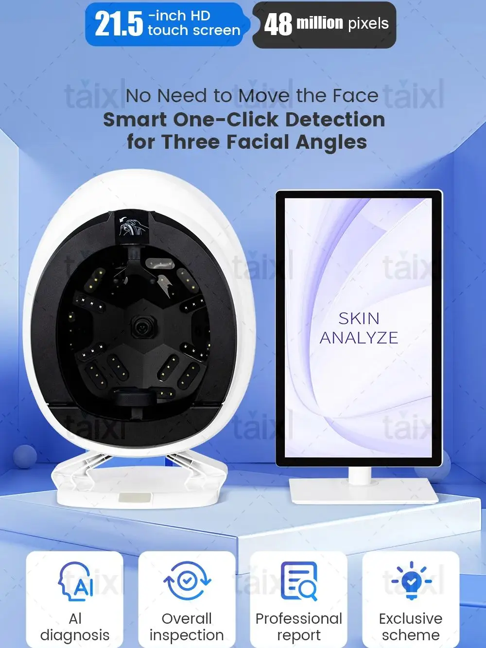 New 3D Magic Mirror Facial Skin Analysis And Detection Device Multi Spectral Imaging Technology Deep Conprehensive Skin Analyzer
New 3D Magic Mirror Facial Skin Analysis And Detection Device Multi Spectral Imaging Technology Deep Conprehensive Skin Analyzer