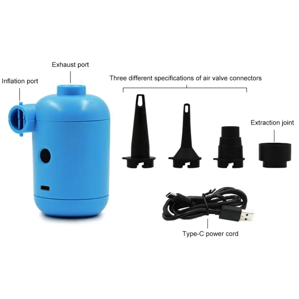 DC 5V Electric Air Pump USB Charging with 4 Connectors Air Inflatable Pump Quick-Fill Portable Mini Air Pump Swimming Ring
DC 5V Electric Air Pump USB Charging with 4 Connectors Air Inflatable Pump Quick-Fill Portable Mini Air Pump Swimming Ring
