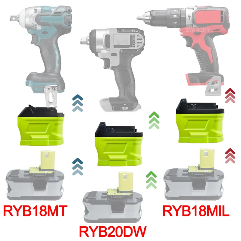 for Ryobi 18V Battery Convert to for Makita/Dewal/Milwaukee 18V 20V Li-ion Battery Power Tools Battery Adapter Converter
for Ryobi 18V Battery Convert to for Makita/Dewal/Milwaukee 18V 20V Li-ion Battery Power Tools Battery Adapter Converter