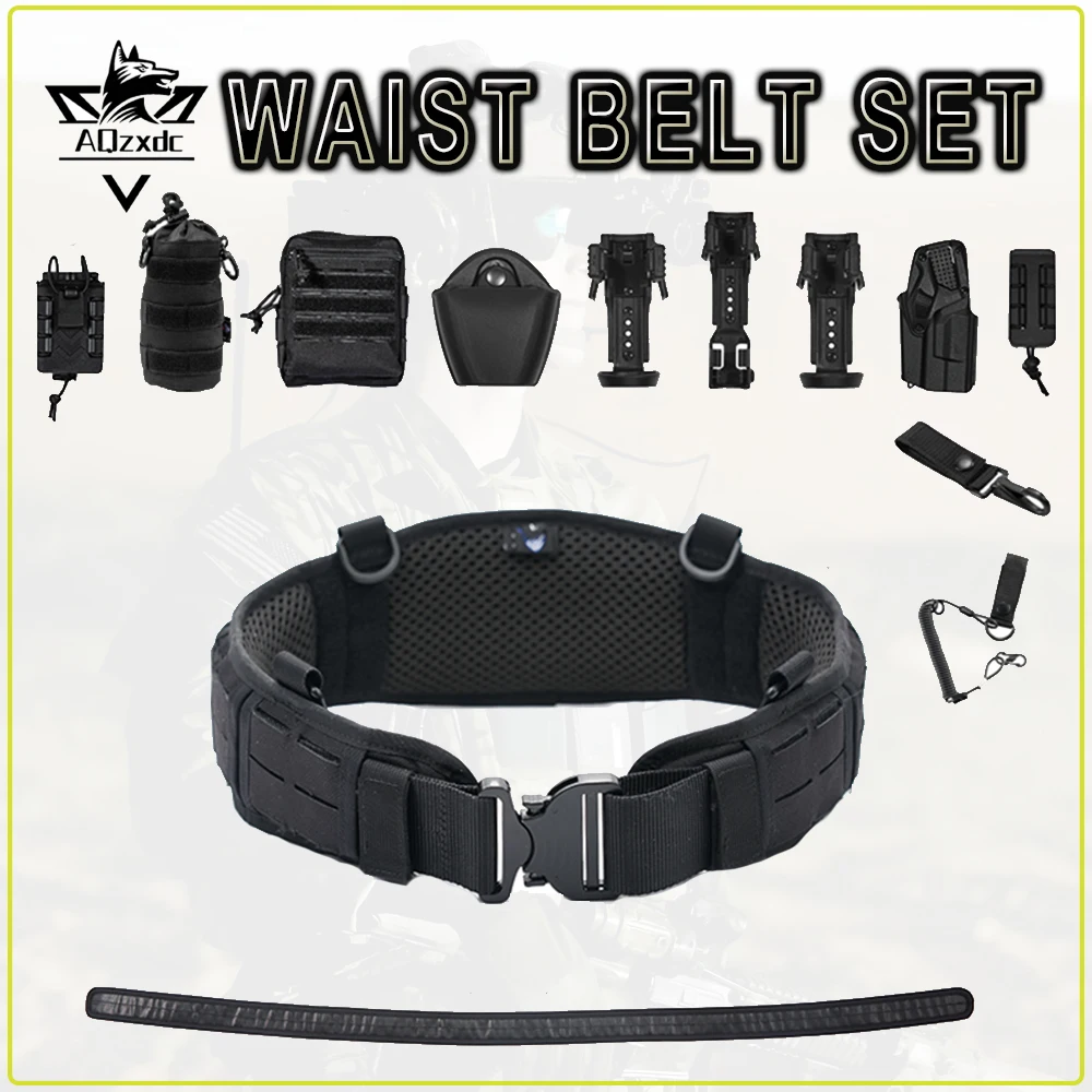 14-Piece Tactical Waist Belt Set Multifunctional Lightweight Quick-Draw Belt with Quick Detach Metal Buckle for Airsoft Patrol
14-Piece Tactical Waist Belt Set Multifunctional Lightweight Quick-Draw Belt with Quick Detach Metal Buckle for Airsoft Patrol