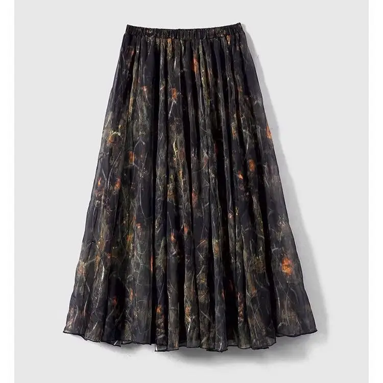 Dave&di Vintage Tie Dye Artistic Print Embroidery Elastic High Waisted Flowing Chiffon Large Swing A-line Skirt
Dave&di Vintage Tie Dye Artistic Print Embroidery Elastic High Waisted Flowing Chiffon Large Swing A-line Skirt