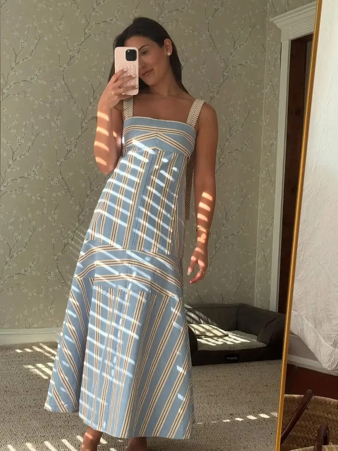 Fashion Women Striped Midi Dress Square Neck Spaghetti Strap Flared Hem Dresses Y2K 2026 Summer Casual Daily Vacation Beach Wear
Fashion Women Striped Midi Dress Square Neck Spaghetti Strap Flared Hem Dresses Y2K 2026 Summer Casual Daily Vacation Beach Wear
