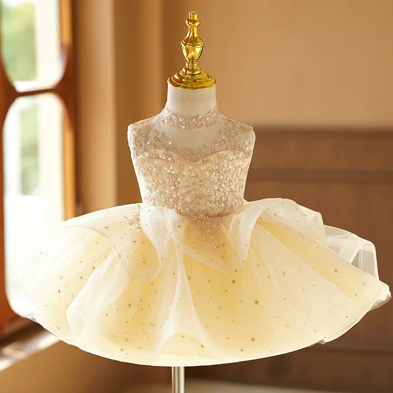 Baby Girl's Golden Sequins Tutu Dress Children's Day Birthday Party Christmas New Year Outfit Kids' Special Occasion Clothing
Baby Girl's Golden Sequins Tutu Dress Children's Day Birthday Party Christmas New Year Outfit Kids' Special Occasion Clothing