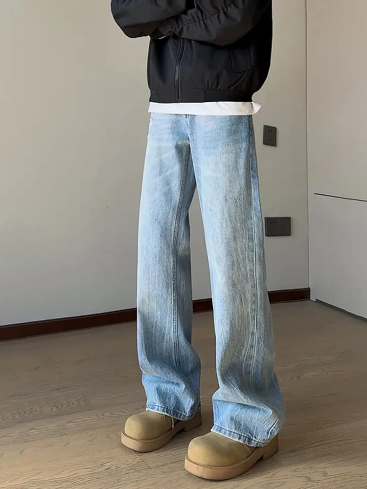 Light Blue Lightning Pattern Bell Bottom Straight Leg American High Street Vibe Jeans Men's Loose Fit Casual Cotton Denim
Light Blue Lightning Pattern Bell Bottom Straight Leg American High Street Vibe Jeans Men's Loose Fit Casual Cotton Denim